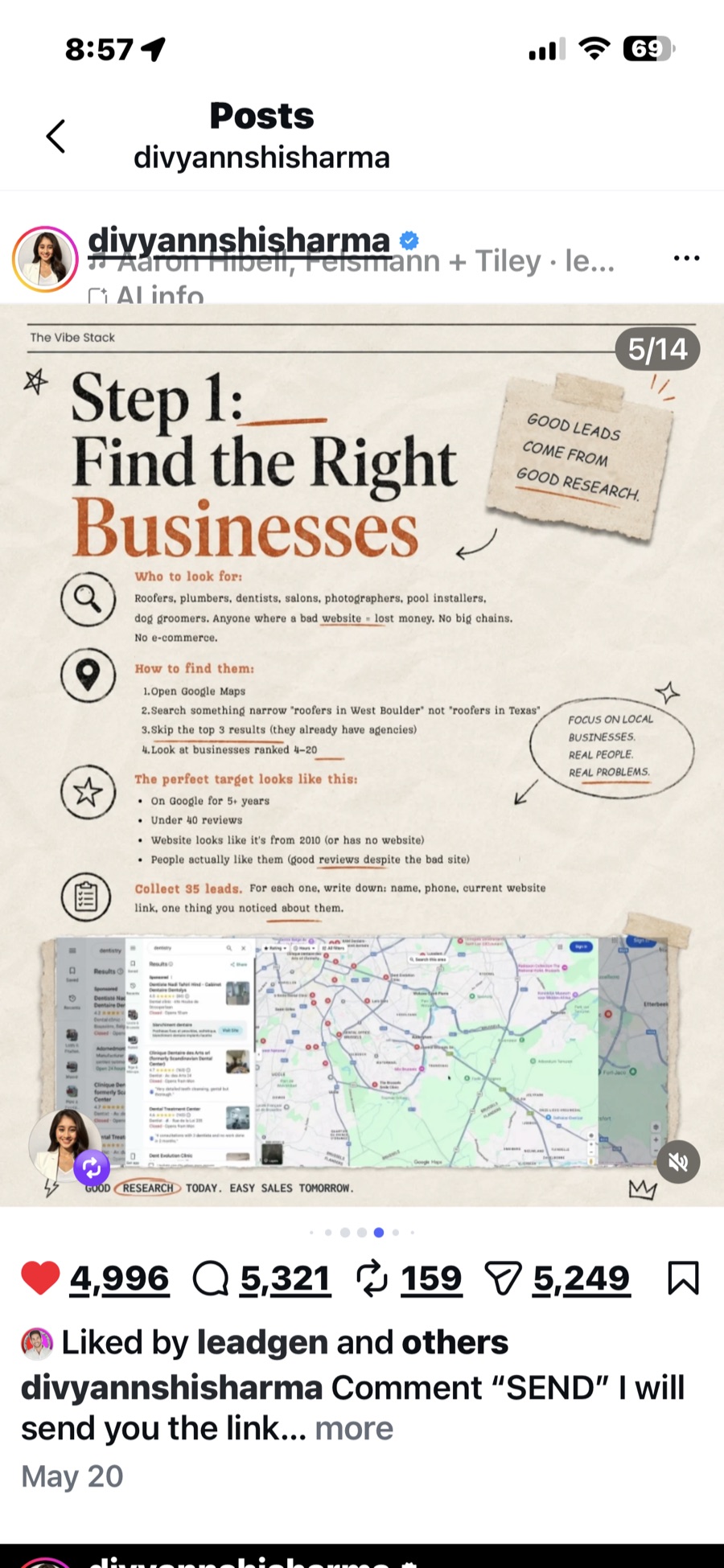 Slide 5: Step 1 find the right businesses