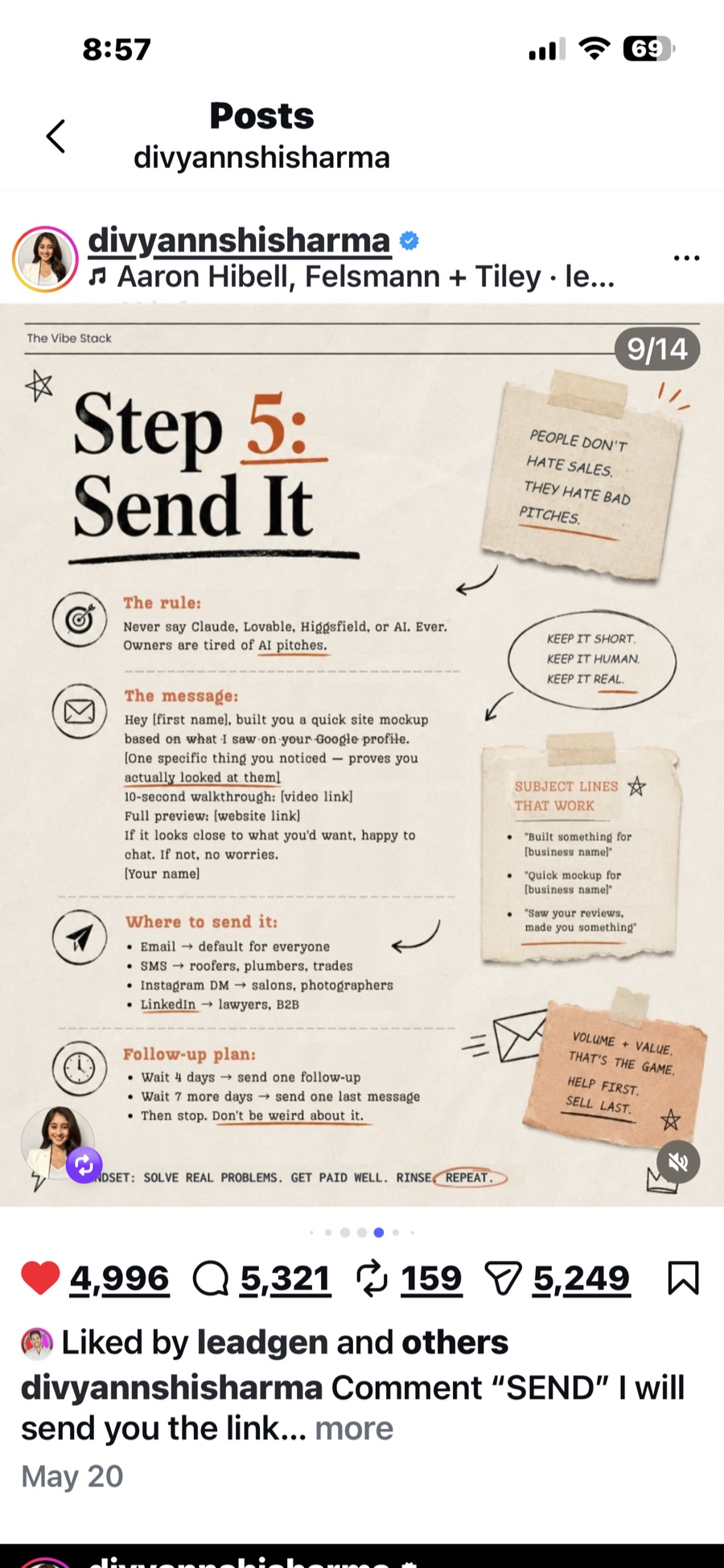 Slide 9: Step 5 send it
